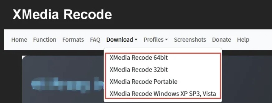 XMedia Recode公式ページ