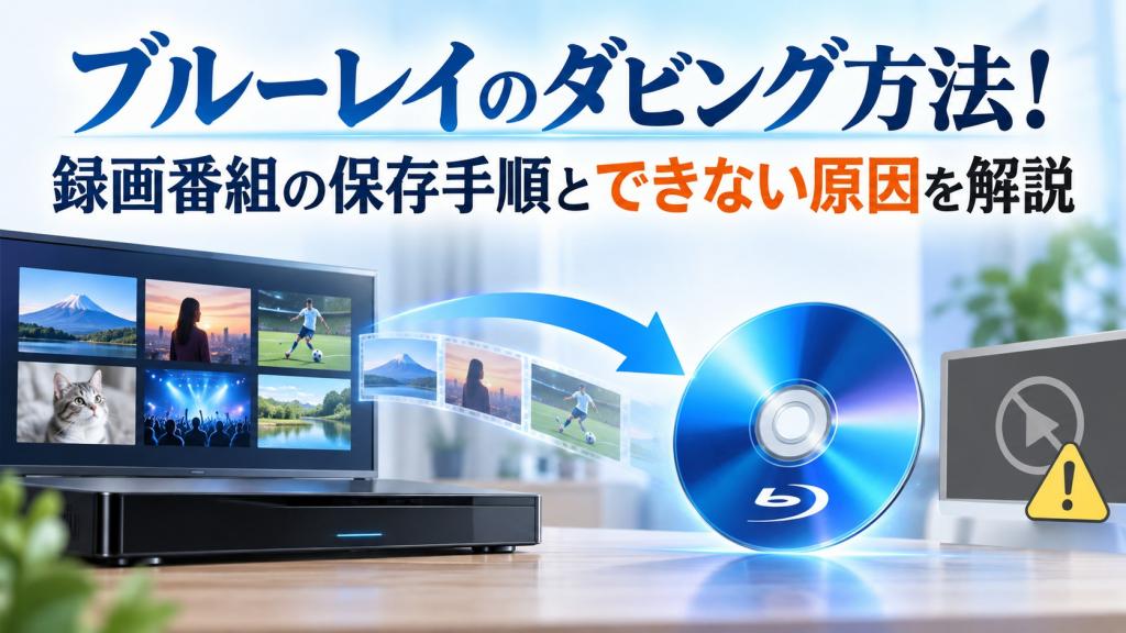 ブルーレイのダビング方法！録画番組の保存手順とできない原因を解説